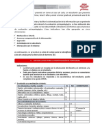 Ejemplo de Informe Psicopedagógico y Listas de Cotejo