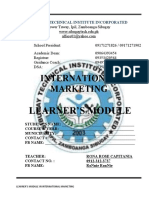 iINTERNATIONAL MARKETING LEARNER'S MODULE