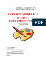 A Course Module in Hums 11 Arts Appreciation: Lucan Central Colleges Inc