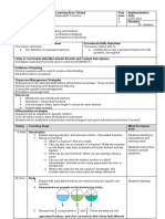 Equivalent Fractions Lesson Plan