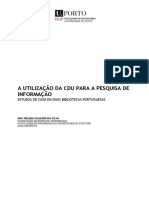 A Utilizacao Da CDU para A Pesquisa de Informacao Estudos de Caso em Duas Bibliotecas Portuguesas