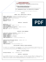 Certificado de Existencia y Representación Legal