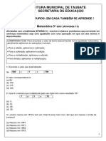 5ano MATEMüTICA Ativ13 Resolver e Elaborar Problemas