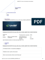 Prova Unibf Trabalho Docente Na Sala de Aula e Seus Aspectos Constituintes