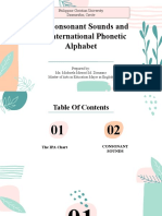 Ipa Chart and Consonant Sounds