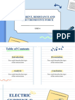 Current, Resistance and Electromotive Force: Unit 4