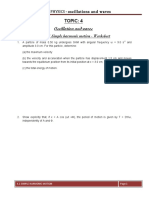 4.1 Simple Harmonic Motion - Worksheet