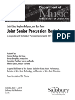 Music: Joint Senior Percussion Recital