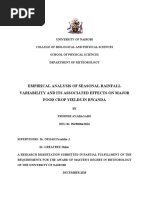 Ayabagabo - Empirical Analysis of Seasonal Rainfall Variability and Its Associated Effects On Major Food Crop Yields in Rwanda