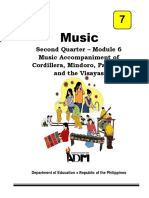 Music: Second Quarter - Module 6 Music Accompaniment of Cordillera, Mindoro, Palawan, and The Visayas