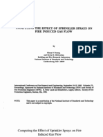 Computing The Effect of Sprinkler Sprays On Fire Induced Gas Flow