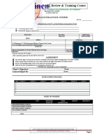 Review & Training Center: Registration Form