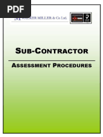 Sub Contractor Management and Assessment Procedures