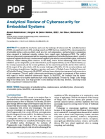 Analytical Review of Cybersecurity For Embedded Systems