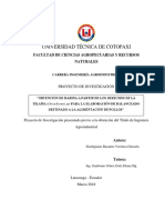 "OBTENCIÓN DE HARINA A PARTIR DE LOS DESECHOS DE Tilapia para Alimentacion de Pollos