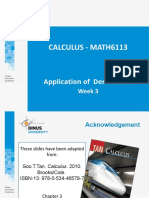 MATH6113 - PPT3 - W3 - R0 - Applications of Derivatives