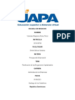 Tarea 8 de Presupuesto Empresarial