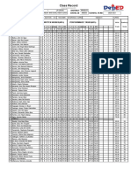 Class Record: School Name School Id School Year District Region