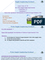 CE 705 - Exp 9 Determination of Chemical Oxygen Demand (COD)