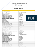 Cat Electronic Technician 2020C v1.0 ECM Summary: Description Value