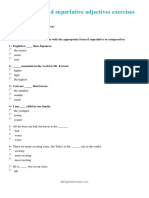 Comparative and Superlative Adjectives Exercises With Answers