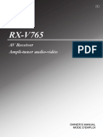 RX-V765 Owner's Manual