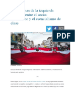 Los Dilemas de La Izquierda Peruana Entre El Socioliberalismo y El Esencialismo de Clase. Alejandro Garay-Huamán