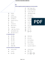 Expresiones Algebraicas (Ejercitacion Simple)