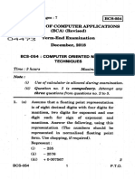 Computer Oriented Numerical Techniques: Note