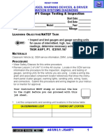 JOB SHEET A6F1 Gauge Testing & Inspection: A6/U9/L1 Gauges, Warning Devices, & Driver Information Systems Diagnosis