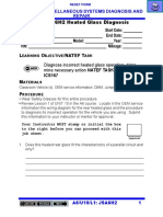 JOB SHEET A6H2 Heated Glass Diagnosis: A6/U10/L1 Miscellaneous Systems Diagnosis and Repair