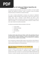 Sistema de Costos Por Órdenes Específicas de Producción