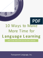 10 Ways To Make More Time For Language Learning