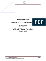 Semester Iv Medicinal Chemistry I (BP402TP) Multiple Choice Questions