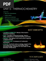 Unit 5 - Thermochemistry