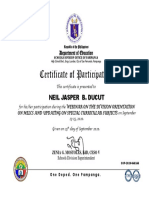 Certificate of Participation - Melcs-320