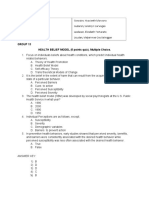 Group 13 HEALTH BELIEF MODEL (5 Points Quiz) - Multiple Choice