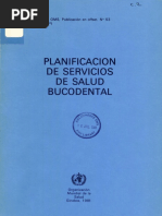 Planificacion de Servicios de Salud Bucodental: 81Pl-l C