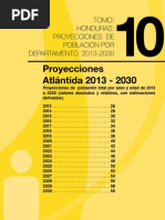 Proyecciones Atlántida 2013 - 2030: Tomo: Honduras: Proyecciones de Población Por DEPARTAMENTO 2013-2030