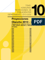 Proyecciones Olancho 2013 - 2030: Tomo: Honduras: Proyecciones de Población Por DEPARTAMENTO 2013-2030