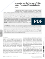 Biochemical Changes During The Storage of High Hydrostatic Pressure Processed Avocado Paste