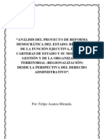 Análisis Del Proyecto de Reforma Democrática Del Estado Ecuatoriano Desde La Perspectiva Del Derecho Administrativo