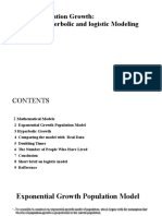 Modeling Population Growth:: Exponential, Hyperbolic and Logistic Modeling