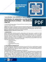 Modeling of Ammonia-Water Based Absorption Refrigeration Systems - The Refrigeration Circuit