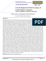 Employee Behavior in The Regional Civil Service Agency of East Kutai Regency, Indonesia Social Reality Study On Employee Competency Standards