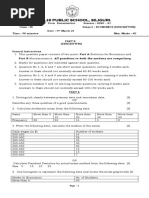 Delhi Public School, Siliguri.: Part B Microeconomics. All Questions in Both The Sections Are Compulsory