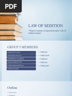 LAW OF SEDITION Group 5