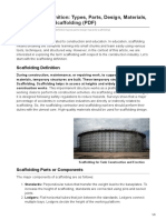 Scaffolding Definition Types Parts Design Materials and Hazards of Scaffolding PDF