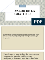 El Valor de La Gratitud