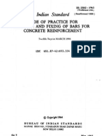 IS 2502-1963 Code of Practice For Bending & Fixing of Bars F